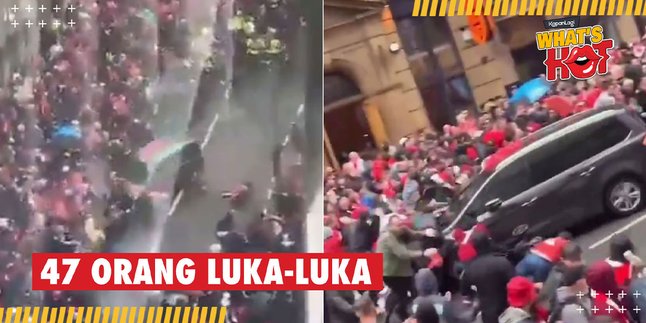 Moments Before a Car Hits a Crowd of Liverpool Supporters