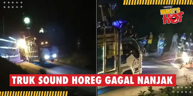 The Moments of a Sound Horeg Transport Truck Failing to Climb in Malang