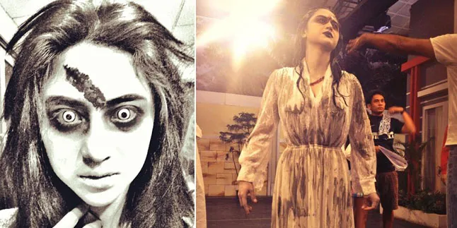 Dewi Perssik Berdandan Ala Hantu Lumpur Untuk Promo Film