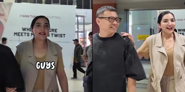 Mistaken for Anang Hermansyah, Ashanty's Moment of Wrongly Tapping and Calling 'Yank' to Someone at the Airport - So Embarrassing