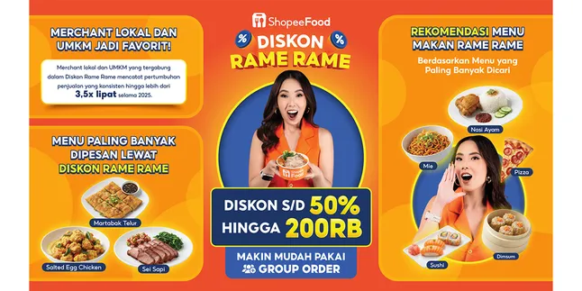 Diskon Rame Rame ShopeeFood Jadi Angin Segar, Merchant Lokal dan UMKM Tumbuh Lebih dari 3,5 Kali Sepanjang 2025
