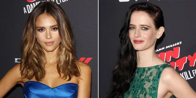 Duet Eva Green-Jessica Alba Pukau Red Carpet 'SIN CITY 2'