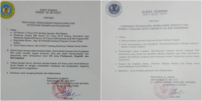 Edaran Larangan Berjenggot  BIN Jadi Viral, Ini Kronologinya!