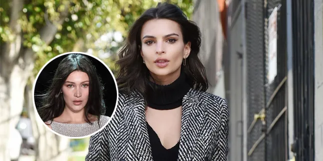 Emily Ratajkowski 'Jiplak' Gaya Bella Hadid di Red Carpet Cannes Emily Ratajkowski 'Jiplak' Gaya Bella Hadid di Red Carpet Cannes