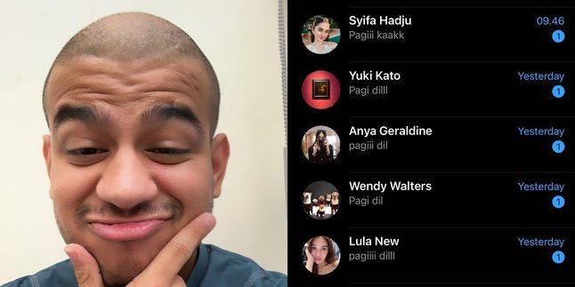 Fadil Jaidi Shares Good Morning Greeting Chat from Syifa Hadju - Yuki Kato, Said to Have the Charm of a Bald Guy