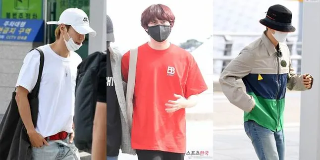 Fashion Super Junior Menuju Indonesia, Pakai Sandal dan Tutupi Kegantengan