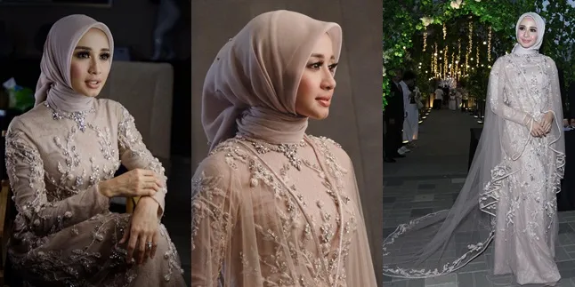 FOTO Cantik! Detail Jumpsuit Berjubah Laudya Cynthia Bella di Resepsi Kedua