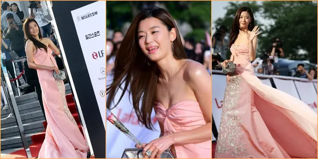 [FOTO] Cantiknya Jun Ji Hyun Dengan Gaun Strapless di Baeksang