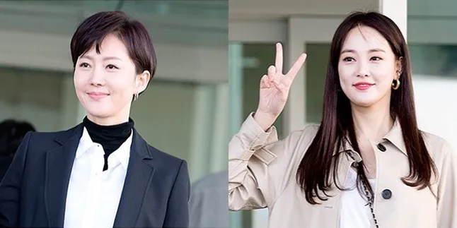 FOTO: Fashion Yum Jung Ah 'SKY Castle' dan Lee Jooyeon Saat Menuju Bali