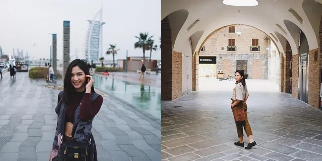 FOTO: Gaya Kece Jessica Mila Ketika Menikmati Indahnya Kota Dubai