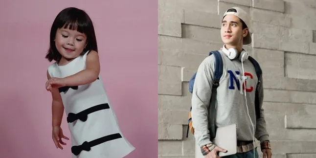 FOTO: Gemas! Gaya Centil Baby Gempi Foto Bareng Verrell Bramasta