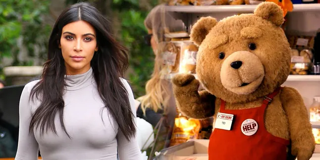 [FOTO] Ketika Pose Panas Kim K Jadi Bahan Guyonan Boneka Ted