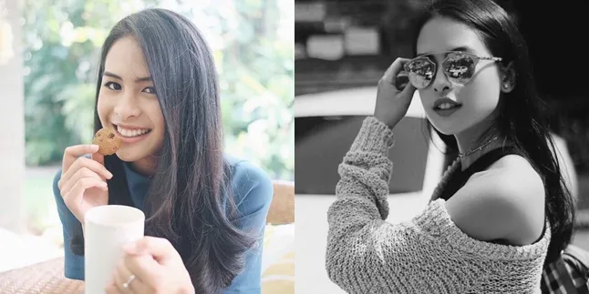 FOTO: Makin Langsing, Ini Pose Jungkir Balik Maudy Ayunda Saat Olahraga