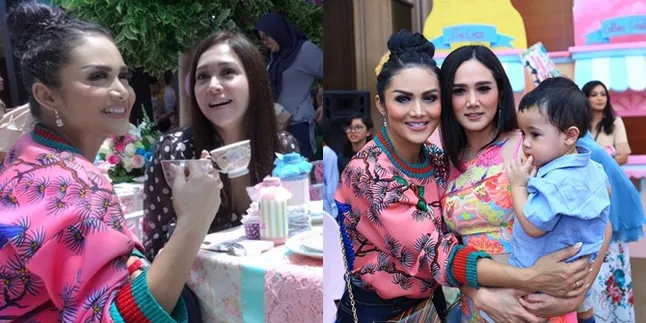 FOTO: Meski Sama-Sama Hadir, Maia & Mulan Tak Bertemu di Ultah Anak KD