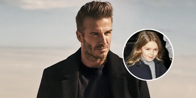 [FOTO] Pamerkan Tanda Cinta, David Beckham Cium Si Kecil Harper