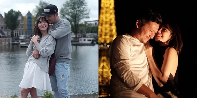 FOTO: Romantis! Di Amsterdam, Gading Marten Gendong Mesra Gisella