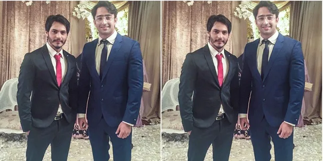 Gagah Bergaya Formal, Shaheer & Ravi Nobar Bareng Ratu Kecantikan