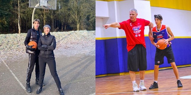 Not Just Dazzling as a Model, Here are Several Cool Moves of Eddy Meijer, Maudy Koesnaedi's Son, When Playing Basketball
