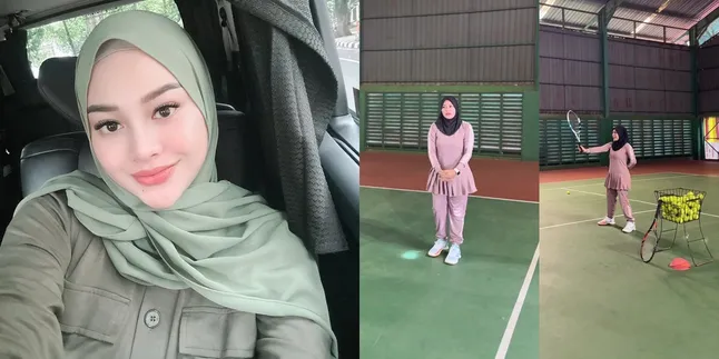 7 Gaya Aurel Hermansyah Saat Olahraga Tenis Ini Ramai Disorot, Terlihat Sopan dan Tak Press Body