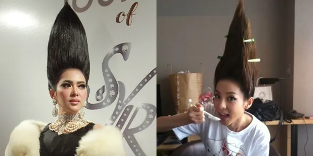 Gaya Rambut Jambul Syahrini & Sandara Park yang Serupa, Lebih Kece Siapa?