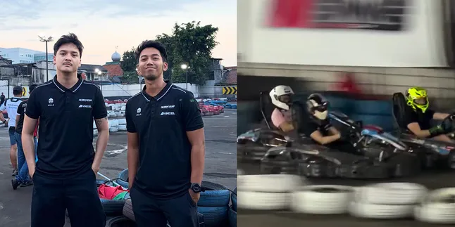 His Style Like a Professional Racer, Baskara Mahendra Enjoys Playing Go-Kart with Friends