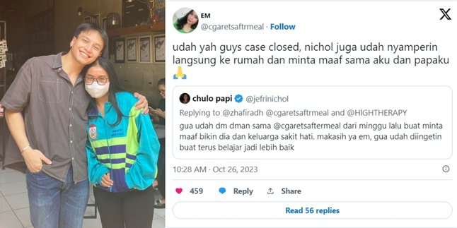 Gentleman! Jefri Nichol Apologizes to Netizens for His Inappropriate Remarks, Flies to Makassar to Make Amends