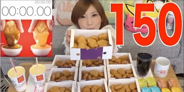 Gila, Cewek Cantik Ini Bisa Habiskan 150 Potong Nugget Sendirian!