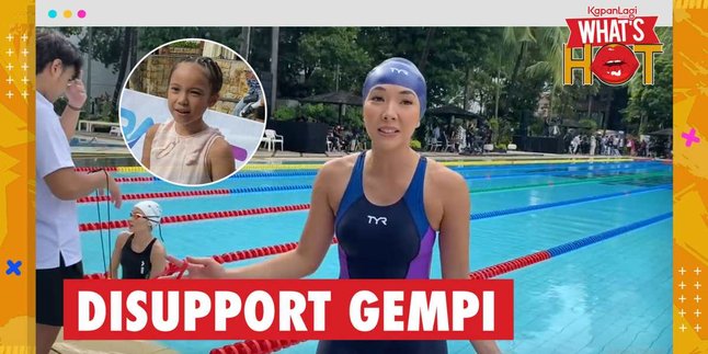 Gisella Anastasia Participates in Swimming Competition at TOSI 2, Receives Support from Gempi by the Pool