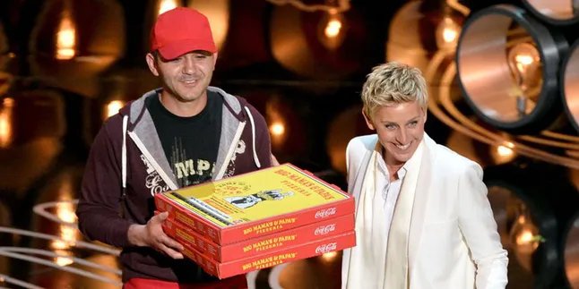 Gokil! Ada Tukang Pizza di Panggung Oscar 2014