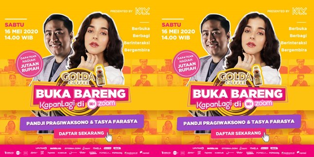 Golda Coffee Buka Puasa Bareng Kapanlagi Today at 2 PM, Pandji and Tasya Farasya are Ready to Accompany You to Break the Fast