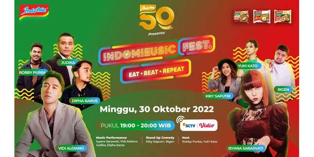 Hadirkan Isyana Sarasvati Hingga Vidi Aldiano, Indomie Rayakan Ulang Tahun Ke-50 dengan Bikin Indomieusic Fest Lho! Hadirkan Isyana Sarasvati Hingga Vidi Aldiano, Indomie Rayakan Ulang Tahun Ke-50 dengan Bikin Indomieusic Fest Lho!