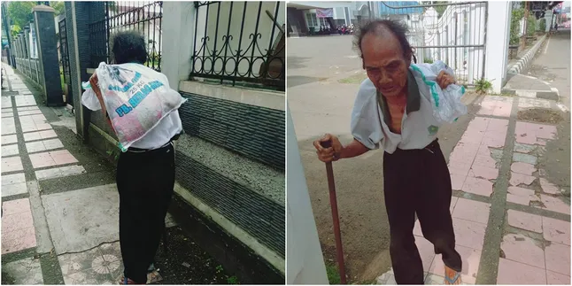 Hidup Sebatang Kara Tak Punya Rumah, Kakek Ini Mandi di Selokan