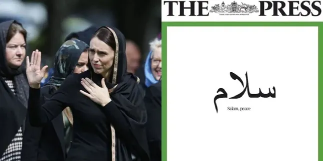 Hormati Korban Penembakan, Koran di New Zealand Tulis Cover Berbahasa Arab Hormati Korban Penembakan, Koran di New Zealand Tulis Cover Berbahasa Arab
