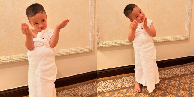 Joining Umrah, 7 Pictures of Rayyanza, Raffi Ahmad's Child, Wearing Ihram - Most Excited to Pray in Front of the Ka'bah