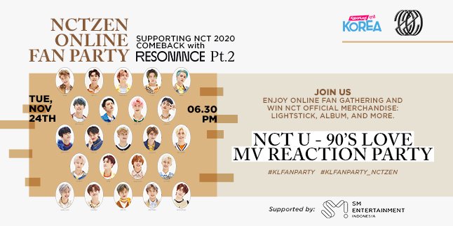 Join the Excitement of NCTZEN ONLINE FAN PARTY Supporting NCT 2020 Comeback - RESONANCE Pt.2, Register for Free Here!