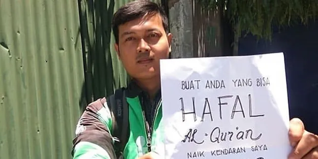 Inspiratif, Driver Ojol Ini Gratiskan Tumpangan Bagi Yang Bisa Hafal Al-Quran