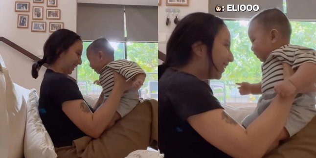 The Adorable Interaction of Elio B. Suherman with His Mother, Now Almost 5 Months Old