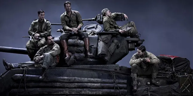 Intip Aksi Terbaru Brad Pitt Sebagai Penunggang Tank