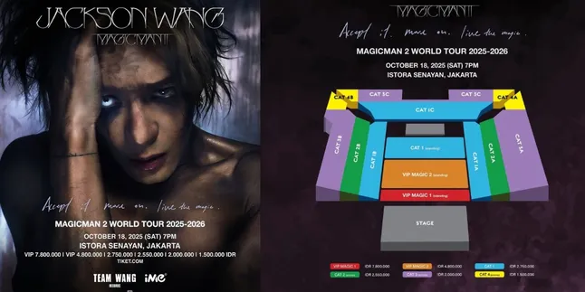 Jackson Wang Returns to Hold a Concert in Jakarta, Here is the Seatplan, Ticket Prices, and Exclusive Benefits