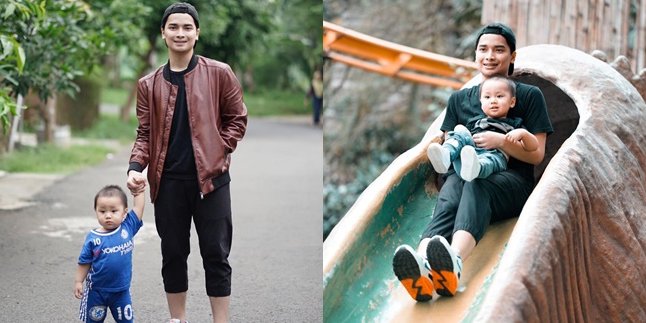 18 Years as a Father - Having a Religious Image but Modern, Here are 8 Photos of Alvin Faiz When Taking Care of His Child