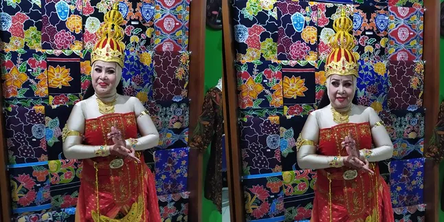 Tampil di Atas Panggung, Elvy Sukaesih Dandan Jadi Putri Ken Dedes