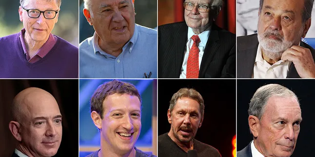 Jadi Yang Terkaya, 8 Orang Ini Miliki Harta Separuh Warga Dunia