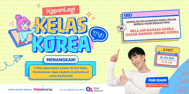 KapanLagi Kelas Korea: Belajar Kosakata Dasar Sama Orang Korea Langsung - Diikuti Ratusan Peserta di Zoom