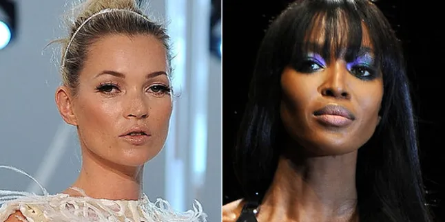 Kate Moss - Naomi Campbell Kolaborasi Lakoni Pose Topless