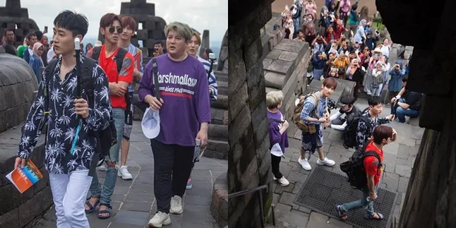 Keseruan Super Junior & TVXQ Naik 'TAYO' Saat Jalan-Jalan di Borobudur