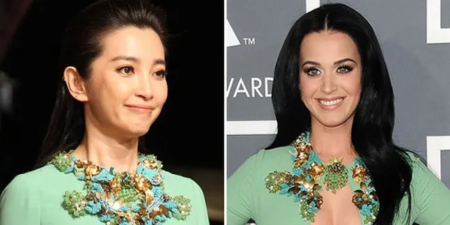 Ketika Katy Perry 'Adu' Belahan Dada Dengan Bingbing Li