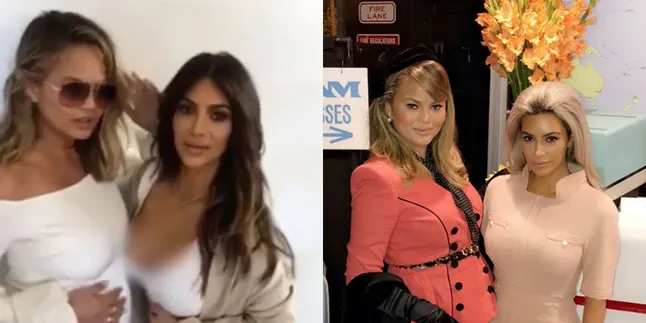 Chrissy Teigen Melahirkan, Kim Kardashian Beri Kado Bunga Raksasa!