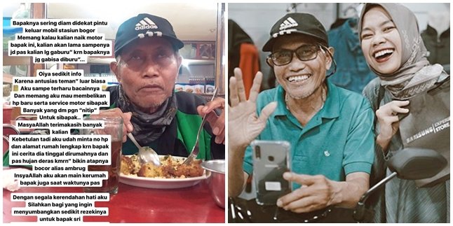 Story of a Gojek Driver who Makes a Living Despite a Broken Motorcycle, Receives 100 Million Rupiah Assistance from Netizens!