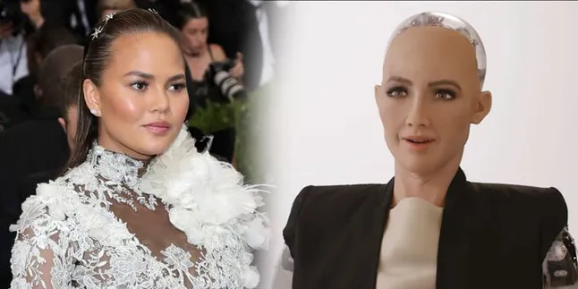 Kocaknya 'Perseteruan' Chrissy Teigen Dengan Robot Sophia, Berakhir Damai Kocaknya 'Perseteruan' Chrissy Teigen Dengan Robot Sophia, Berakhir Damai