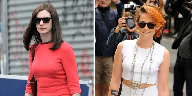 Kristen Stewart - Anne Hathaway Mendadak Berkumis, Ada Apa?